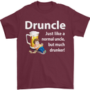 Druncle Like a Normal Uncle's Day Funny Mens T-Shirt Cotton Gildan Maroon