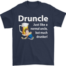 Druncle Like a Normal Uncle's Day Funny Mens T-Shirt Cotton Gildan Navy Blue