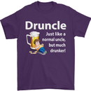 Druncle Like a Normal Uncle's Day Funny Mens T-Shirt Cotton Gildan Purple