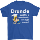 Druncle Like a Normal Uncle's Day Funny Mens T-Shirt Cotton Gildan Royal Blue