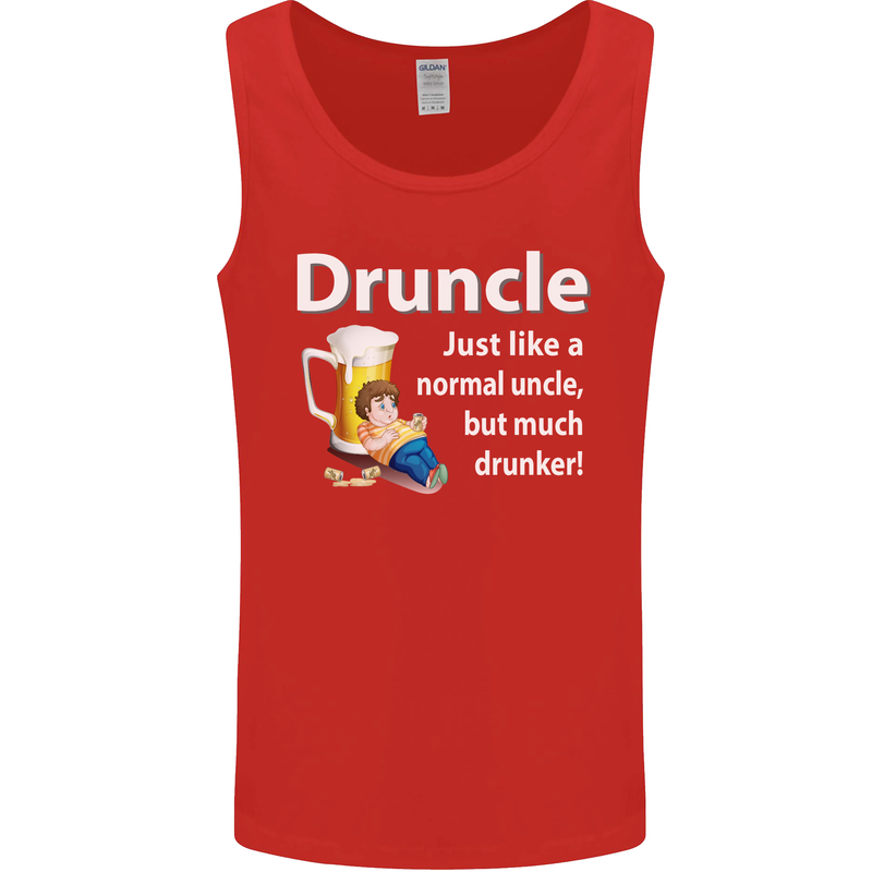 Druncle Like a Normal Uncle's Day Funny Mens Vest Tank Top Red