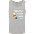 Druncle Like a Normal Uncle's Day Funny Mens Vest Tank Top Sports Grey