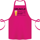 Druncle Uncle Funny Beer Alcohol Day Cotton Apron 100% Organic Pink