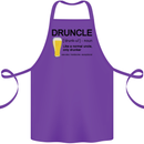 Druncle Uncle Funny Beer Alcohol Day Cotton Apron 100% Organic Purple