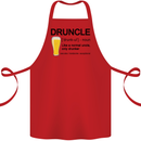 Druncle Uncle Funny Beer Alcohol Day Cotton Apron 100% Organic Red