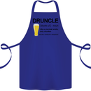 Druncle Uncle Funny Beer Alcohol Day Cotton Apron 100% Organic Royal Blue