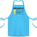 Druncle Uncle Funny Beer Alcohol Day Cotton Apron 100% Organic Turquoise