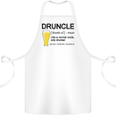 Druncle Uncle Funny Beer Alcohol Day Cotton Apron 100% Organic White
