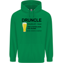 Druncle Uncle Funny Beer Alcohol Day Mens 80% Cotton Hoodie Irish Green