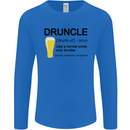 Druncle Uncle Funny Beer Alcohol Day Mens Long Sleeve T-Shirt Royal Blue