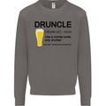 Druncle Uncle Funny Beer Alcohol Day Mens Sweatshirt Jumper Charcoal