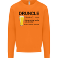 Druncle Uncle Funny Beer Alcohol Day Mens Sweatshirt Jumper Orange