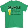 Druncle Uncle Funny Beer Alcohol Day Mens T-Shirt Cotton Gildan Irish Green