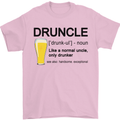 Druncle Uncle Funny Beer Alcohol Day Mens T-Shirt Cotton Gildan Light Pink