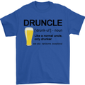 Druncle Uncle Funny Beer Alcohol Day Mens T-Shirt Cotton Gildan Royal Blue