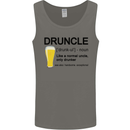 Druncle Uncle Funny Beer Alcohol Day Mens Vest Tank Top Charcoal