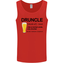 Druncle Uncle Funny Beer Alcohol Day Mens Vest Tank Top Red