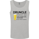 Druncle Uncle Funny Beer Alcohol Day Mens Vest Tank Top Sports Grey