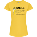 Druncle Uncle Funny Beer Alcohol Day Womens Petite Cut T-Shirt Yellow
