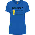 Druncle Uncle Funny Beer Alcohol Day Womens Wider Cut T-Shirt Royal Blue