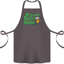 Drunk Lives Matter St. Patrick's Day Cotton Apron 100% Organic Dark Grey