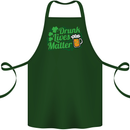 Drunk Lives Matter St. Patrick's Day Cotton Apron 100% Organic Forest Green