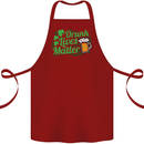 Drunk Lives Matter St. Patrick's Day Cotton Apron 100% Organic Maroon