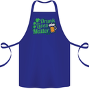 Drunk Lives Matter St. Patrick's Day Cotton Apron 100% Organic Royal Blue