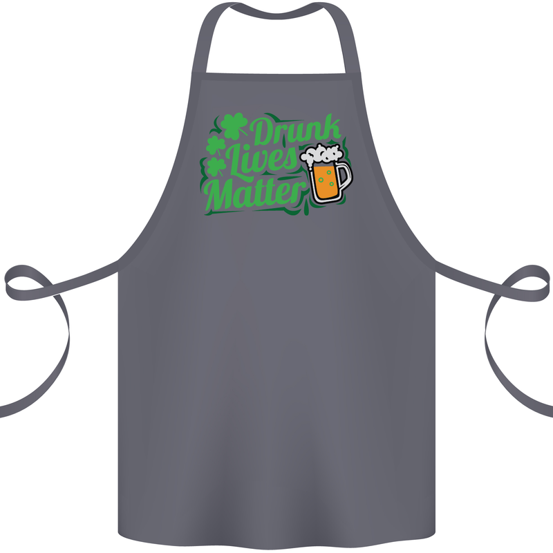 Drunk Lives Matter St. Patrick's Day Cotton Apron 100% Organic Steel