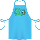 Drunk Lives Matter St. Patrick's Day Cotton Apron 100% Organic Turquoise