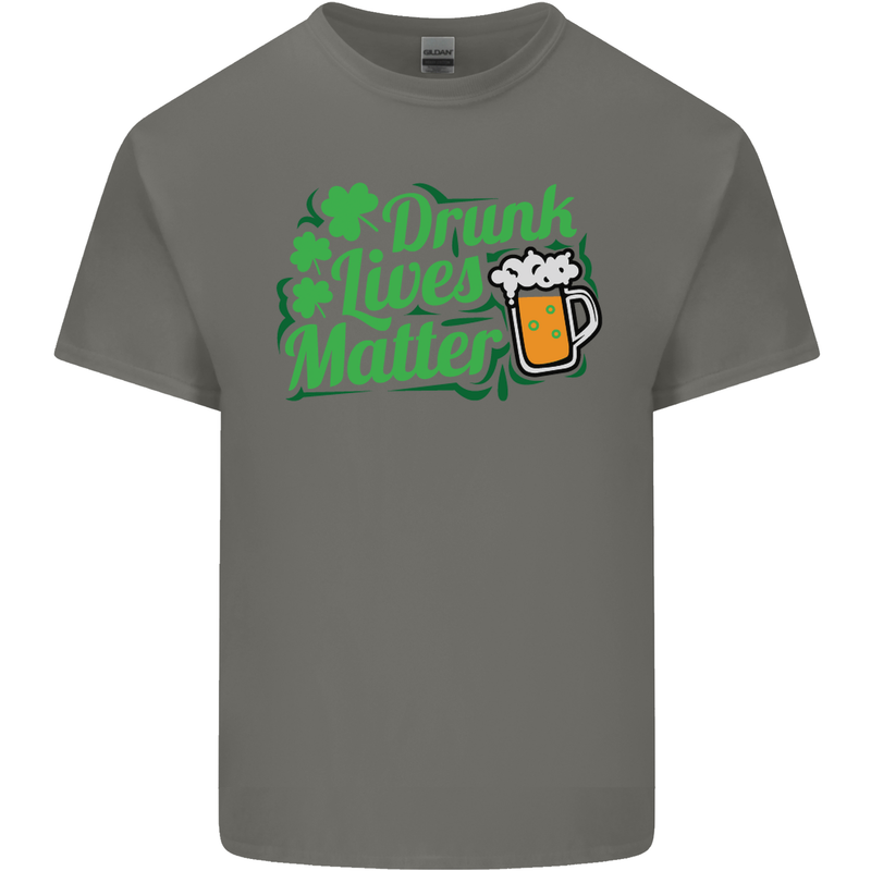 Drunk Lives Matter St. Patrick's Day Kids T-Shirt Childrens Charcoal