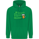 Drunk Lives Matter St. Patrick's Day Mens 80% Cotton Hoodie Irish Green