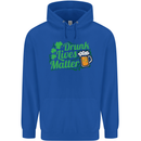 Drunk Lives Matter St. Patrick's Day Mens 80% Cotton Hoodie Royal Blue