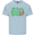 Drunk Lives Matter St. Patrick's Day Mens Cotton T-Shirt Tee Top Light Blue