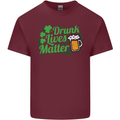 Drunk Lives Matter St. Patrick's Day Mens Cotton T-Shirt Tee Top Maroon