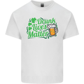 Drunk Lives Matter St. Patrick's Day Mens Cotton T-Shirt Tee Top White