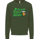 Drunk Lives Matter St. Patrick's Day Mens Sweatshirt Jumper Forest Green