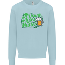 Drunk Lives Matter St. Patrick's Day Mens Sweatshirt Jumper Light Blue