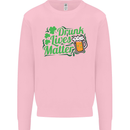 Drunk Lives Matter St. Patrick's Day Mens Sweatshirt Jumper Light Pink