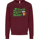 Drunk Lives Matter St. Patrick's Day Mens Sweatshirt Jumper Maroon