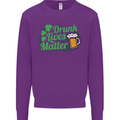 Drunk Lives Matter St. Patrick's Day Mens Sweatshirt Jumper Purple