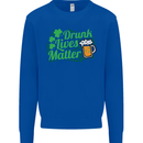 Drunk Lives Matter St. Patrick's Day Mens Sweatshirt Jumper Royal Blue