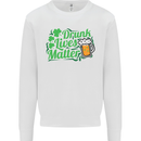 Drunk Lives Matter St. Patrick's Day Mens Sweatshirt Jumper White