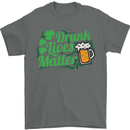 Drunk Lives Matter St. Patrick's Day Mens T-Shirt Cotton Gildan Charcoal