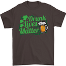 Drunk Lives Matter St. Patrick's Day Mens T-Shirt Cotton Gildan Dark Chocolate