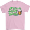 Drunk Lives Matter St. Patrick's Day Mens T-Shirt Cotton Gildan Light Pink