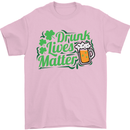 Drunk Lives Matter St. Patrick's Day Mens T-Shirt Cotton Gildan Light Pink