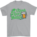 Drunk Lives Matter St. Patrick's Day Mens T-Shirt Cotton Gildan Sports Grey