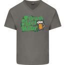 Drunk Lives Matter St. Patrick's Day Mens V-Neck Cotton T-Shirt Charcoal