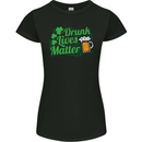 Drunk Lives Matter St. Patrick's Day Womens Petite Cut T-Shirt Black